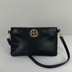 Tory Burch Top Zip Grained Leather Crossbody Bag